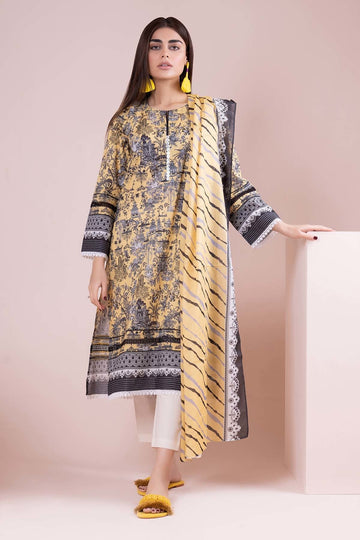 Khaadi L22130 Yellow Summer Lawn 2022 Online Shopping